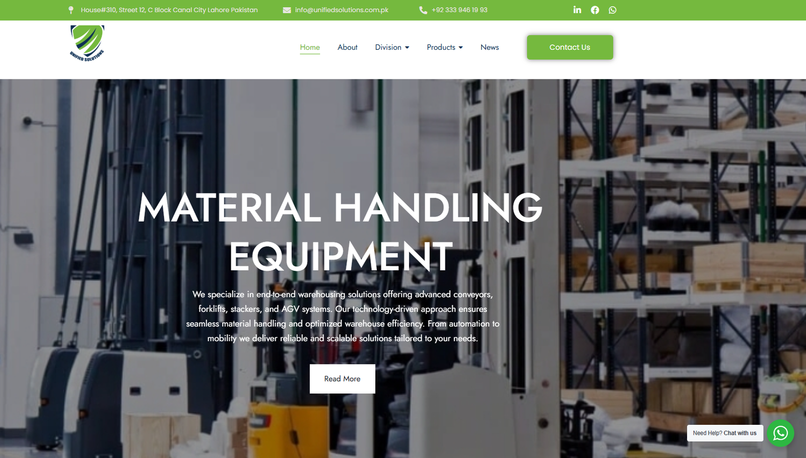 Unified Solutions Website